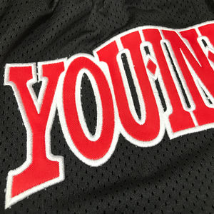 Pantalones cortos de baloncesto con bordado sublimado personalizado al por mayor pantalones cortos de baloncesto de malla para hombre - Product Image 5