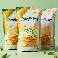 New Arrival Customized Resealable Doypack High Glossy Finish Zipper Pouch for Fried Chips Popcorn and Puffed Food Packaging
