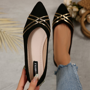 Commerce extérieur transfrontalier Nouvelle collection Automne 2026 Escarpins pour <span class=keywords><strong>femme</strong></span> à <span class=keywords><strong>bout</strong></span> <span class=keywords><strong>pointu</strong></span>, à enfiler, couleur unie, légers, élégants et chics, à <span class=keywords><strong>talon</strong></span> bas - Product Image 1