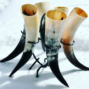 Viking Drinking Horn with <b>Stand</b> Beer <b>Mug</b> Game of Thrones Medieval Beer Tankard, Horn Cup Best Groomsmen Wedding Gift - Product Image 1