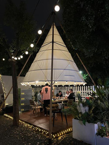 Tente <span class=keywords><strong>de</strong></span> décoration extérieure <span class=keywords><strong>de</strong></span> luxe Tente <span class=keywords><strong>de</strong></span> fête d'événement Safari Camping bambou <span class=keywords><strong>Tipi</strong></span> cône tente toile Boho <span class=keywords><strong>tipi</strong></span> pour la fête - Product Image 3