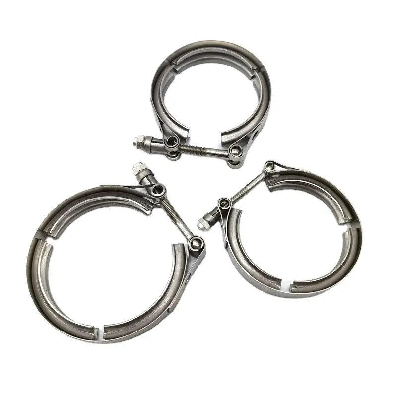 2" 2.25"  2.5"  2.75"  3"  3.5"  4"  4.5"  5" T bolt V Band Hose Clamp 304 Stainless Steel Exhaust Clamp