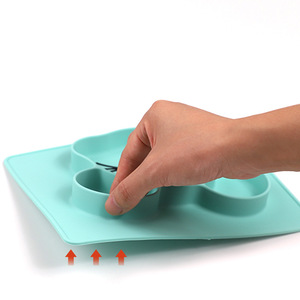 Piatti e Ciotole in Silicone Creativi a Forma di Cartone Animato con Ventosa per Bambini, Set da Pranzo per Neonati - Product Image 4