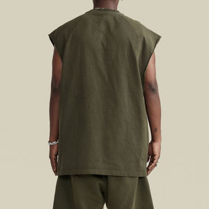 Camiseta sin Mangas de Alta Calidad, Transpirable, Informal, para Hombre, Cuello Redondo, Poliéster/Algodón, Personalizada, Estilo Urbano - Product Image 2
