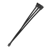 Kabel Splitter Kipas PWM 4 Pin UpHere 1 ke 3, Kabel Splitter Kipas PWM Berselubung, Kabel Ekstensi Daya Kipas Komputer PC