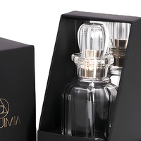 Caja de Perfume de Lujo con Logotipo Personalizado Impreso, Cartón Rígido, Inserto de EVA, Tapa con Solapa, Negro Mate, Botella de Perfume de 100 ml con Embalaje en Caja