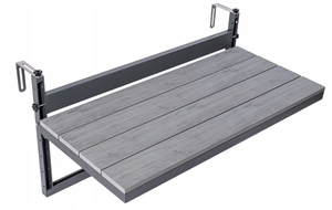 Vendita calda in polonia rettangolo regolabile in altezza <span class=keywords><strong>pieghevole</strong></span> balcone tavolo con tubo di acciaio supporto per balcone <span class=keywords><strong>ringhiera</strong></span> - Product Image 2