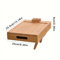 Support de téléphone de table rotatif à 360 ° Offre Spéciale plateau d'accoudoir de canapé en bambou avec rangement conception à clipser réglable pour canapés larges