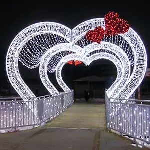 Love Corridor Light Outdoor Heart-shaped Arch Channel Rain-proof Shape Lantern Aisle Project Lighting String