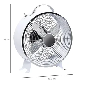 Deco Breeze 8" Retro Collection Copper Metal Table Fan