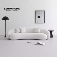 Sofá de Tela Moderno y Minimalista para Salón de Belleza, Sala de Estar, Apartamento Pequeño o Casa de Huéspedes, con Forma Curva