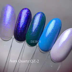 Deroi Laser Flash Gel Aura Quartz UV Gel Polish Shining flash gel polish for Nail Art