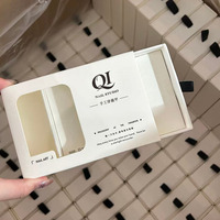 Boîtes d'emballage personnalisées pour faux ongles, petites boîtes de rangement en papier pour manucure avec fenêtre transparente