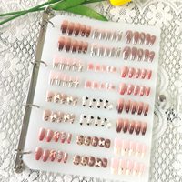 Organisateur de rangement transparent pour échantillons de vernis à ongles, carnet de croquis, nuancier pour ongles avec ruban adhésif