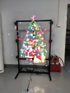 Taşınabilir yüksek kalite G574-65 65CM 3x3 adet 3d hologram reklam ekranı ekleme 155cm duvar 3d hologram fan - Product Image 5