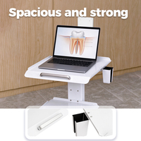 Chariot mobile de clinique dentaire pour scanner intra-oral, support d'écran d'ordinateur portable, plateau pour clavier, OEM ODM personnalisé