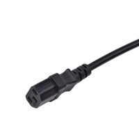 Cordon d'alimentation standard noir 1.5m certifié UL SJT 3C 18AWG avec prise C13 + connecteur C14