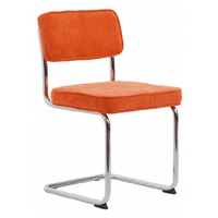 Chaise de salle à manger contemporaine en tissu rembourré, vente directe d'usine à prix avantageux, cadre en acier inoxydable pour chambre à coucher, cuisine, appartement, bureau