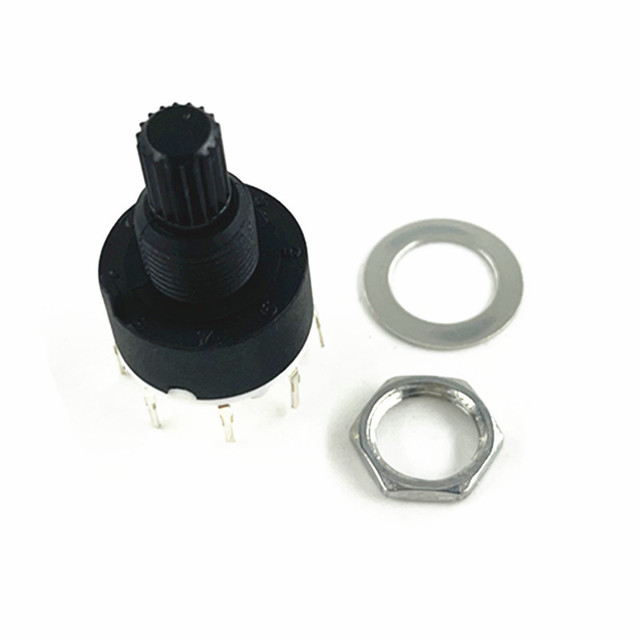 RS16 RS26 Selectable Band Rotary Channel Selector Switch Self Resetting 16MM Single Deck 1P12T 2P6T 3P4T 4P3T