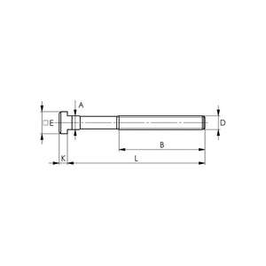 AMF <b>T</b>-slot <b>bolt</b> DIN787 8 M16x18x125 tempered to 8.8 - Product Image 2