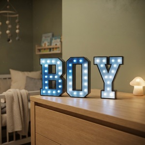 Letras Decorativas con Bombillas LED para Interiores, con <span class=keywords><strong>Fuente</strong></span> Personalizada, para Decoración de Fondo de Boda - Product Image 2