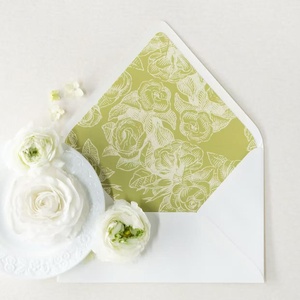 Suite di Inviti Matrimoniali di Lusso in Carta di Cotone Testurizzata Verde Salvia e Bianca con Nastro in Organza, Sigillo in Cera e Busta Personalizzata - Product Image 3