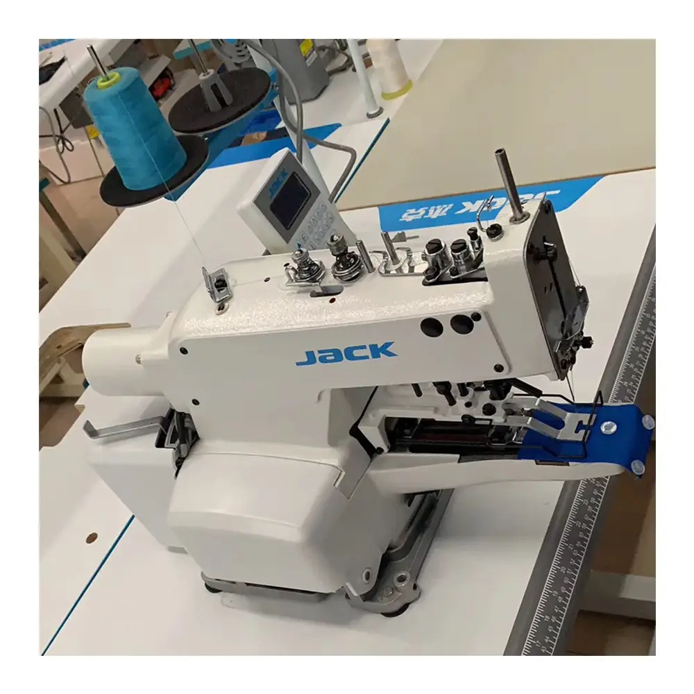 JACK JK-T373E מכונת הצמדת כפתורים מכונת תפירה כפתור תפירת שרשרת מכונת תפירה תעשייתית חדשה 33 למכירה חמה