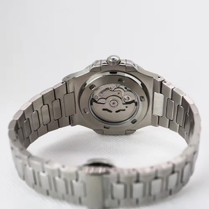 Reloj de Bolsillo Mecánico de Acero Inoxidable con Corazón Abierto Azul, Resistente al Agua 5ATM, Precio al por Mayor para Hombre - Product Image 4