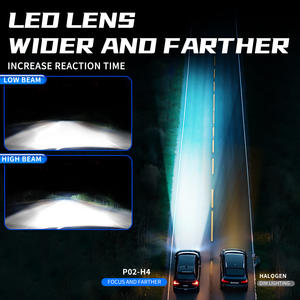 Phare LED H4 transfrontalier à double faisceau 12V 45W, mini-ampoule à lentille pour voiture et <span class=keywords><strong>moto</strong></span>, type Fisheye - Product Image 3