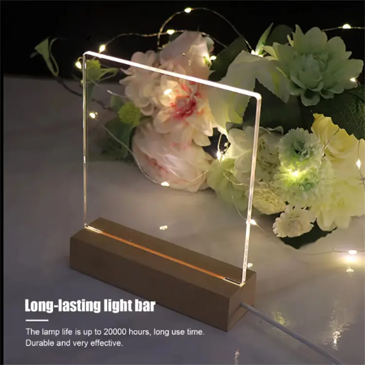 3D LED chiếu sáng rõ ràng Acrylic viết khô xóa bút thủy tinh plexiglass Lưu ý Hội Đồng Quản trị cho trẻ em với ánh sáng lên đứng dẫn đêm đèn