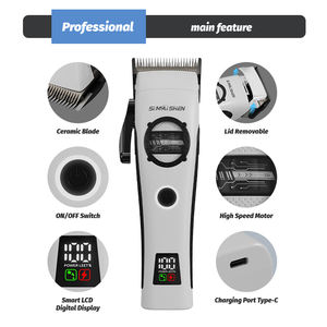 Cortadora <span class=keywords><strong>de</strong></span> <span class=keywords><strong>Pelo</strong></span> Inalámbrica Profesional con Motor <span class=keywords><strong>de</strong></span> Rotor Externo DLC Blade OEM, Tapa Extraíble <span class=keywords><strong>de</strong></span> Acero Inoxidable, Máquina <span class=keywords><strong>de</strong></span> Corte Eléctrica - Product Image 4