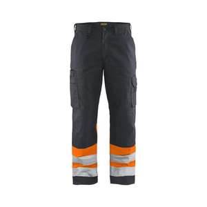 BLAKLADER - 156418119653D116 Pantalones de alta visibilidad Gris medio/Naranja-EAN 7330509746752 ROPA DE TRABAJO DE LA 2017 - Product Image 1