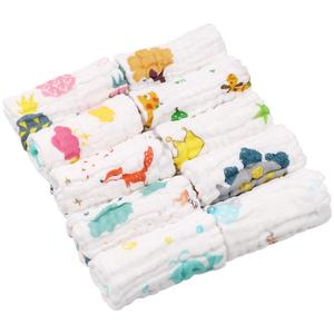 Tissu en coton biologique imprimé dessin animé Mouchoir en gaze à 6 couches <span class=keywords><strong>Gant</strong></span> <span class=keywords><strong>de</strong></span> <span class=keywords><strong>toilette</strong></span> en mousseline pour salle <span class=keywords><strong>de</strong></span> bain et chambre à coucher - Product Image 2