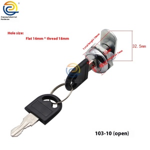 Cerradura de puerta de gabinete de zinc de 103-10mm, cajón de oficina, armario, archivador, caja de distribución y cerradura de lengua para uso en escritorio - Product Image 6