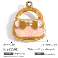 SUMMLY Vente en gros de breloques et pendentifs en acier inoxydable plaqué or 18 carats pour la fabrication de bijoux, accessoires de charme faits à la main