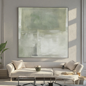 Tùy Biến Khách Sạn Tác Phẩm Nghệ Thuật Màu Xanh Lá Cây Nghệ Thuật Trừu Tượng Màu Xanh Lá Cây Tối Giản Tường Nghệ Thuật Wabi-Sabi Kết Cấu In Sơn Cho Sofa Tường - Product Image 2