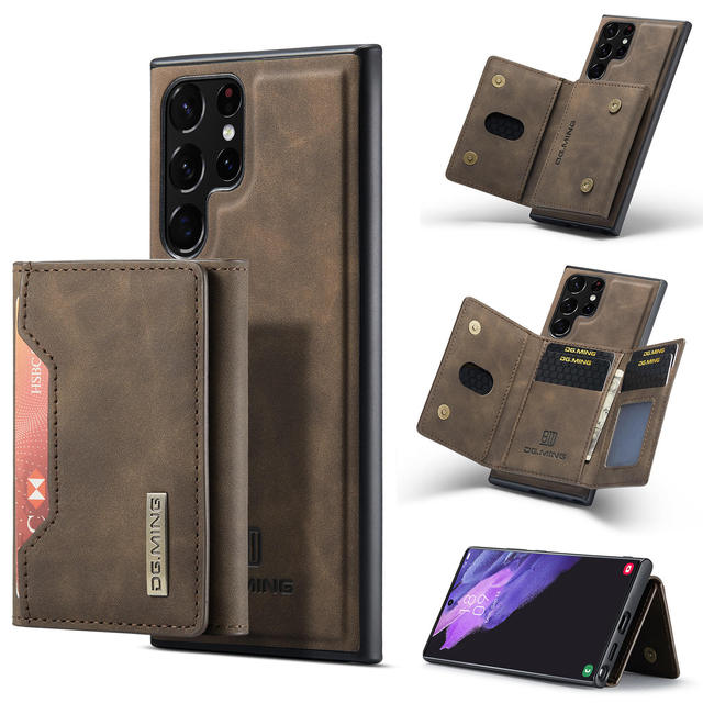 Credit Card case Shockproof 2 in 1 Leather Wallet Bag Phone case Cover for Samsung Galaxy S24 S25 S23 Fe Ultra DG Ming Cases
