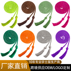Bachelor's Degree Honors Rope Double Headed Tassels Metallic <b>Cord</b> Braided Polyester For Garment Use - Product Image 5