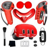 Expérience VR améliorée Kit de couverture en silicone 9 en 1 pour Meta Quest 3 VR Accessoires Headset Case Face Mask Pad Controller Covers