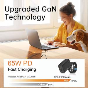 Cargador USB C de 65W para Drones DJI Neo Air 3S Mini <span class=keywords><strong>4K</strong></span> Mini 2 SE Avata 2 Mavic 3, MacBook, Laptop, Steam Deck, Cargador Rápido PD GaN de 65W - Product Image 2