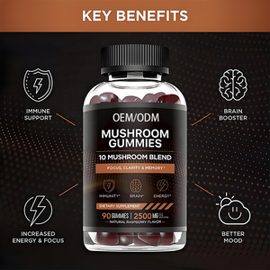 Gomitas de Extracto de Melena de León de Alta Calidad OEM, Mezcla de Hongos Ganoderma Lucidum y Cordyceps, Favorecen <span class=keywords><strong>la</strong></span> Concentración, <span class=keywords><strong>la</strong></span> Claridad y <span class=keywords><strong>la</strong></span> <span class=keywords><strong>Memoria</strong></span> - Product Image 3