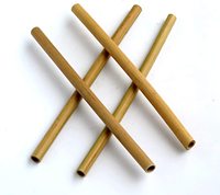 Pailles en bambou écologiques jetables pour boissons chaudes ou froides