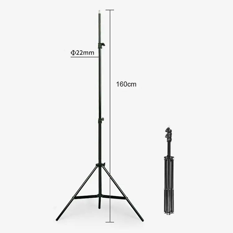 Tripod Stand With 1/4 Screw Head For Phone Or Thermometer 1.6m Light Stand Photo Studio Softbox Video Tripod Stand