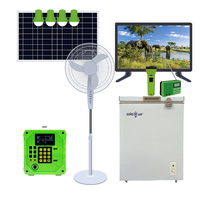 Système solaire Pay As You Go pour l'éclairage domestique hors réseau, la charge du téléphone et les appareils ménagers Ventilateur de télévision CC Générateur solaire