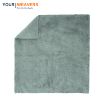 Serviette microfibre personnalisée nettoyage Edgeless 16x16 ''450gsm absorbant doux peluche corail serviette polaire chiffon de nettoyage de voiture