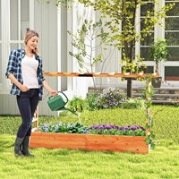 Vente en gros transfrontalière de jardinières, bacs à fleurs et supports à fleurs autoportants d'extérieur en bois massif