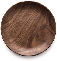 Plateau à collation en noyer noir de haute qualité, plat alimentaire durable pour la maison, taille et logo personnalisés, assiette en bois, plateau à fruits en bois