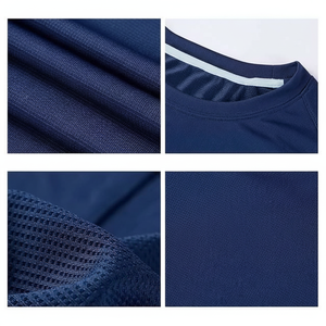 Coton Polyester 2025 Bleu Marine Couleur UPF 50 + Protection Solaire Manches Longues O Cou Performance Vêtements pour Hommes Pêche Jersey Chemises - Product Image 1