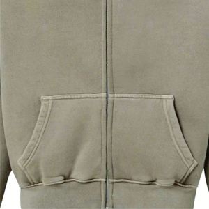 Factory Custom <b>Pullover</b> Long Sleeve Zipper Coated Jacket Embroidery Silk Screen Print Oversized Streetwear Winter Solid - Product Image 4