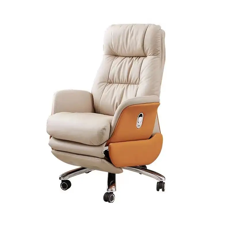 가죽 보스 의자 사무실 편안한 앉아 컴퓨터 의자 마사지 사무실 의자를 누울 수 있습니다